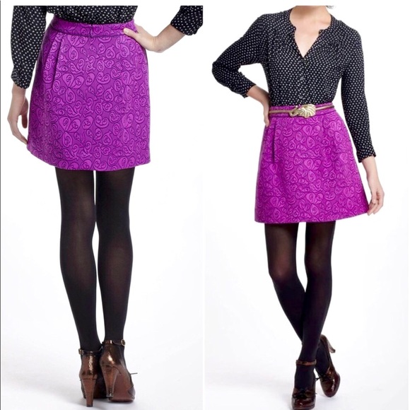 Anthropologie Dresses & Skirts - Anthro HD In Paris Anthro Brocade Purple Skirt-4